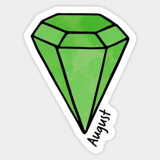 August Peridot Birthstone Sticker